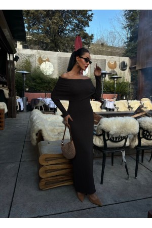 223017 TOPTAN SİYAH ELBİSE