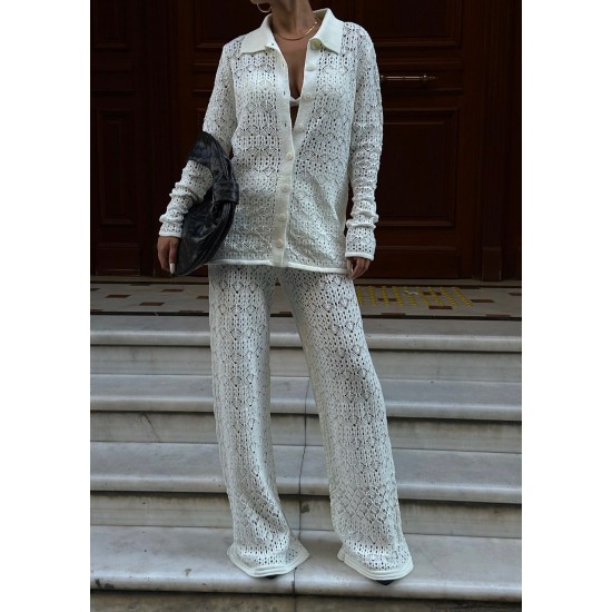 223021 TOPTAN BEYAZ PANTOLON TAKIM