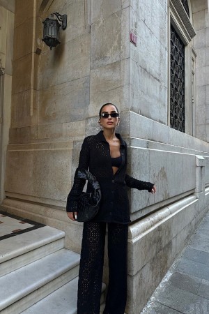 223022 TOPTAN SİYAH PANTOLON TAKIM