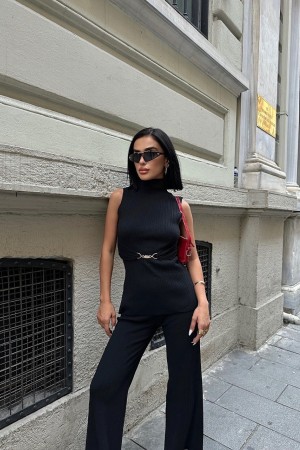 223027 black Pants suit