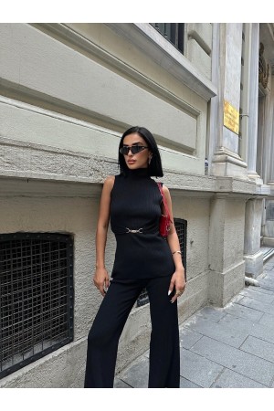 223027 TOPTAN SİYAH PANTOLON TAKIM