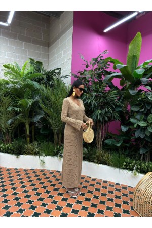 223032 TOPTAN BEJ ELBİSE