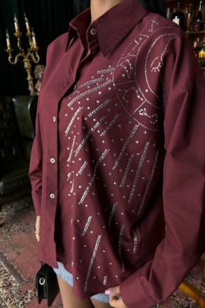 223035 burgundy SHIRT