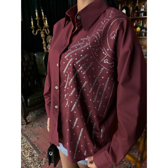 223035 burgundy SHIRT
