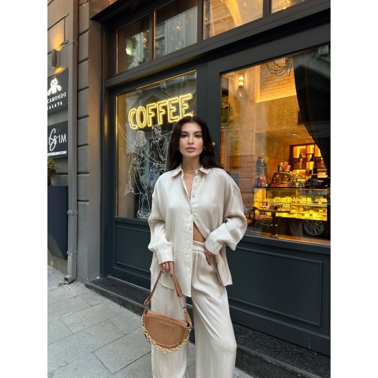 223046 TOPTAN BEJ PANTOLON TAKIM