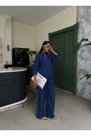 223060 TOPTAN MAVİ PANTOLON TAKIM