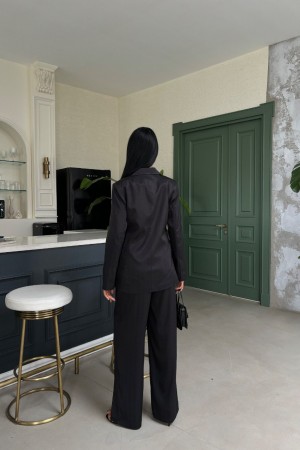 223064 TOPTAN SİYAH PANTOLON TAKIM