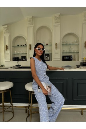 223076 TOPTAN BEBE MAVİ PANTOLON TAKIM