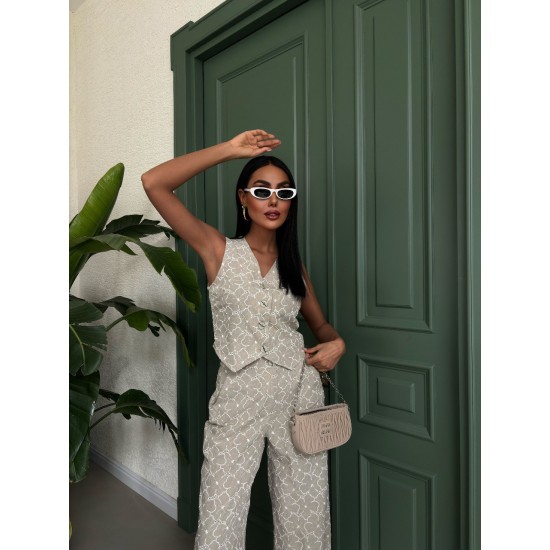 223077 TOPTAN BEJ PANTOLON TAKIM