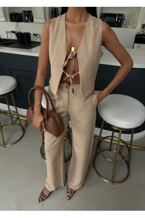 223083 TOPTAN BEJ PANTOLON TAKIM