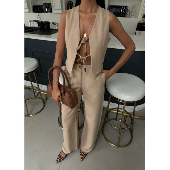 223083 TOPTAN BEJ PANTOLON TAKIM