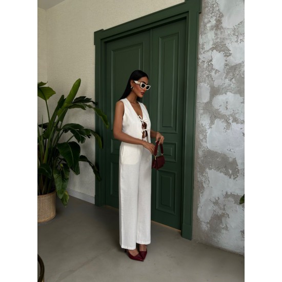 223085 TOPTAN BEYAZ PANTOLON TAKIM