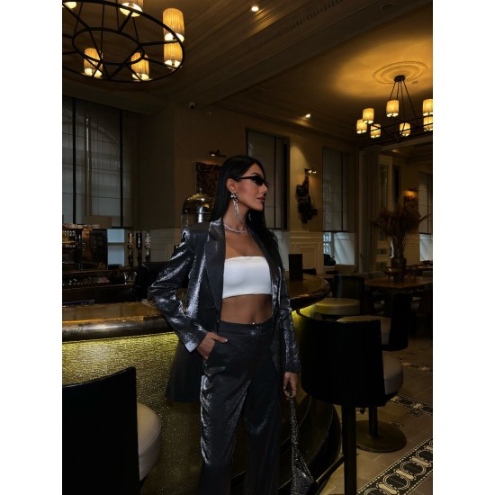 223091 TOPTAN SİYAH PANTOLON TAKIM