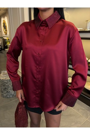 223095 TOPTAN BORDO GÖMLEK