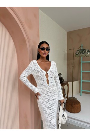 223102 TOPTAN BEYAZ ELBİSE