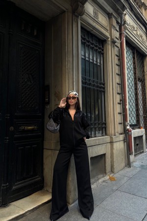 223115 TOPTAN SİYAH EŞOFMAN TAKIM