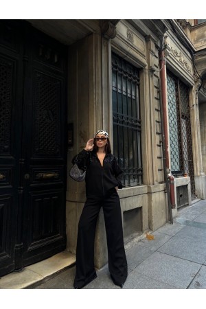 223115 TOPTAN SİYAH EŞOFMAN TAKIM