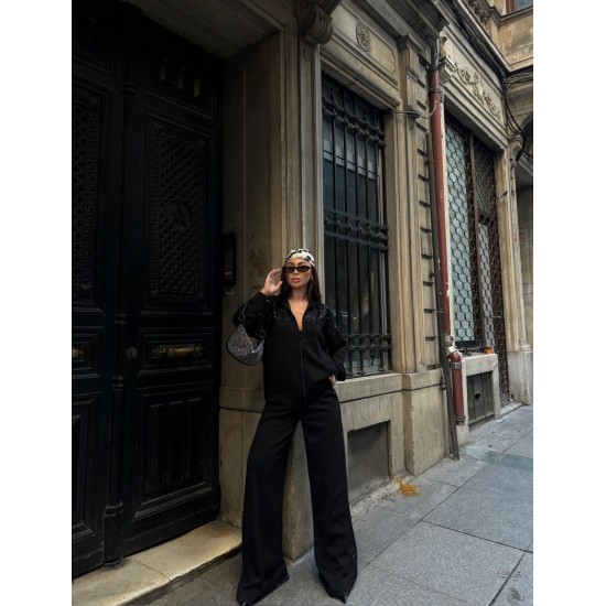 223115 TOPTAN SİYAH EŞOFMAN TAKIM