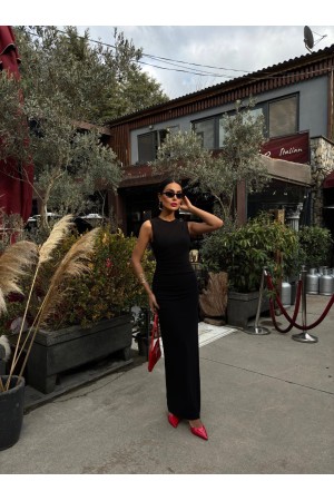 223122 TOPTAN SİYAH ELBİSE