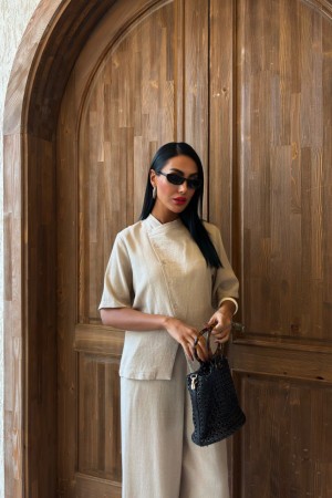 223126 beige Pants suit