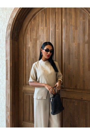 223126 TOPTAN BEJ PANTOLON TAKIM