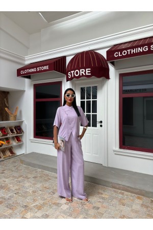 223128 TOPTAN LİLA PANTOLON TAKIM