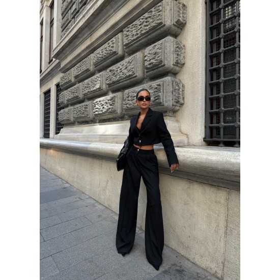 223135 TOPTAN SİYAH PANTOLON TAKIM