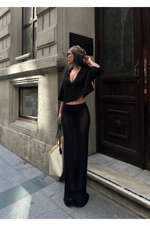 223141 TOPTAN SİYAH ETEK TAKIM