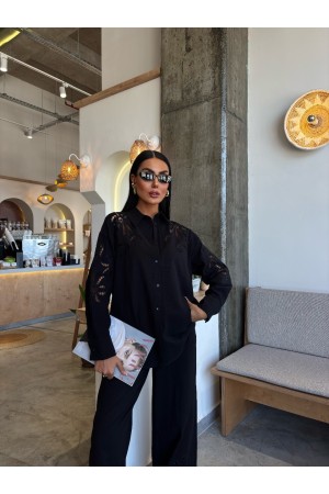 223144 TOPTAN SİYAH PANTOLON TAKIM