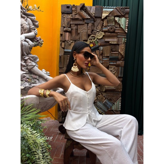 223151 TOPTAN BEYAZ PANTOLON TAKIM