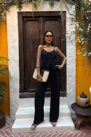 223152 TOPTAN SİYAH PANTOLON TAKIM