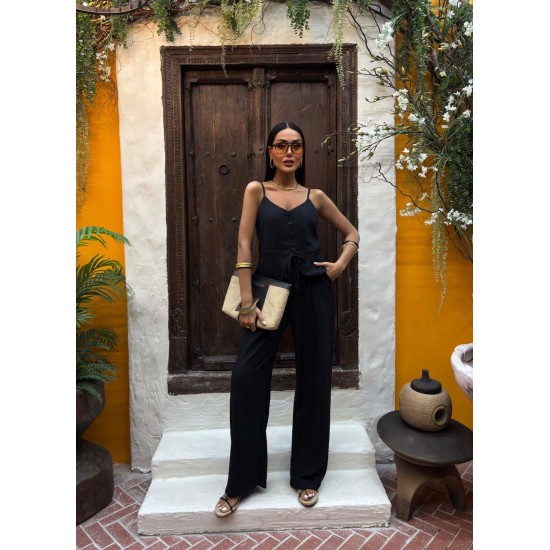 223152 TOPTAN SİYAH PANTOLON TAKIM