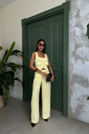 223167 TOPTAN SARI PANTOLON TAKIM