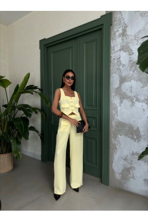 223167 TOPTAN SARI PANTOLON TAKIM