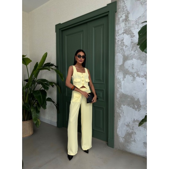 223167 TOPTAN SARI PANTOLON TAKIM