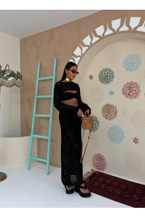 223176 TOPTAN SİYAH ETEK TAKIM