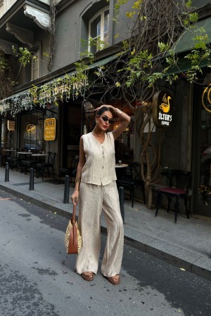 223184 beige Pants suit