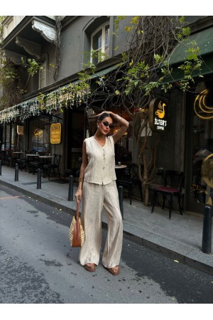 223184 TOPTAN BEJ PANTOLON TAKIM