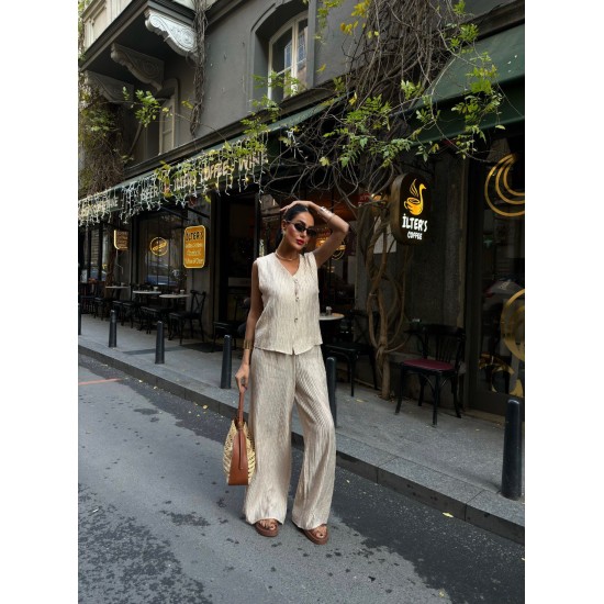223184 beige Pants suit
