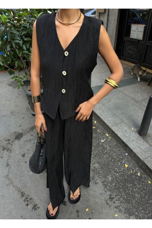 223185 TOPTAN SİYAH PANTOLON TAKIM