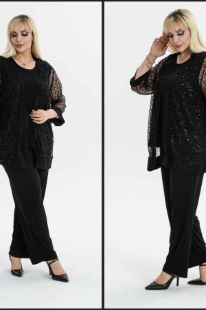 223242 TOPTAN SİYAH PANTOLON TAKIM