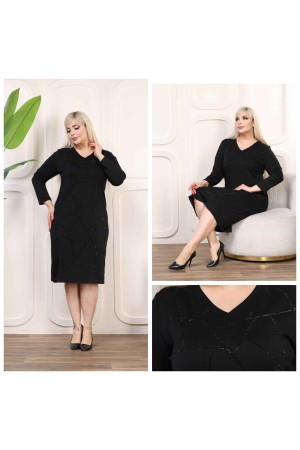 223243 TOPTAN SİYAH ELBİSE