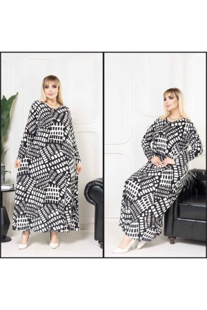 223263 TOPTAN DESENLİ ELBİSE