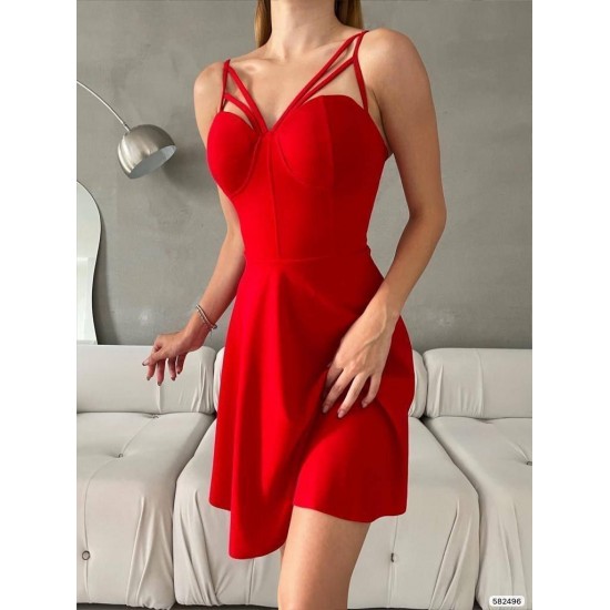 223302 red Evening dress