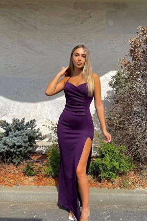 223311 purple Evening dress