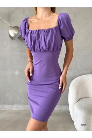 223349 TOPTAN LİLA ELBİSE