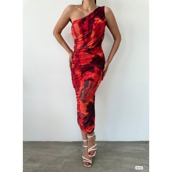 223376 pomegranate flower Evening dress