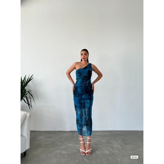 223377 pomegranate flower Evening dress