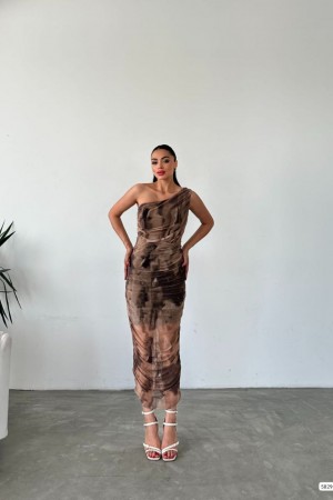 223378 pomegranate flower Evening dress