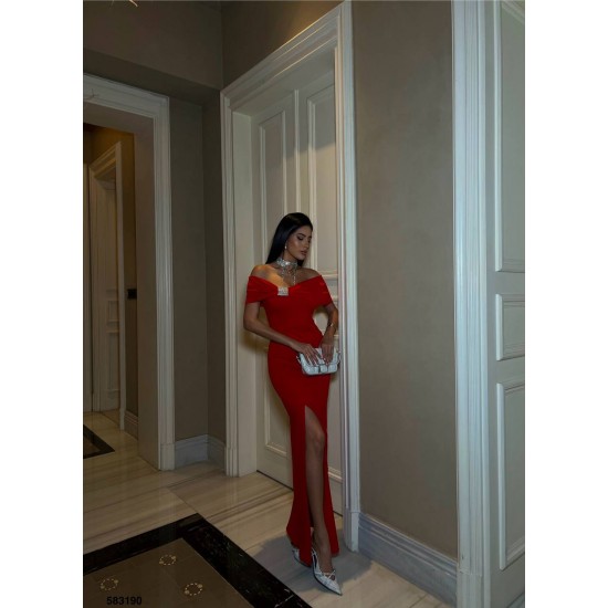 223384 red Evening dress